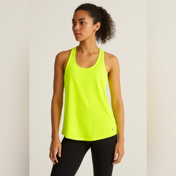 Fabletics Neon Yellow Racerback Tank Top XS - Picture 1 of 5